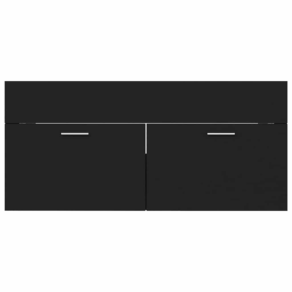 Σετ Επίπλων Μπάνιου Μαύρο από Μοριοσανίδα