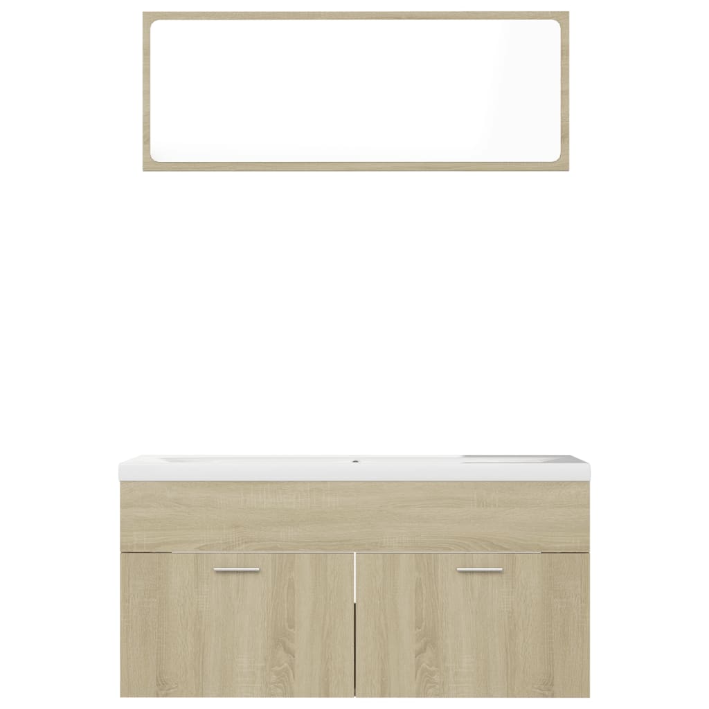 Σετ Επίπλων Μπάνιου Sonoma Δρυς από Μοριοσανίδα - PAKOBAZAAR