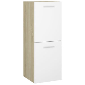 Σετ Επίπλων Μπάνιου Λευκό και Sonoma Δρυς από Μοριοσανίδα
