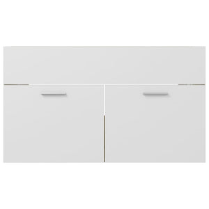 Σετ Επίπλων Μπάνιου Λευκό και Sonoma Δρυς από Μοριοσανίδα