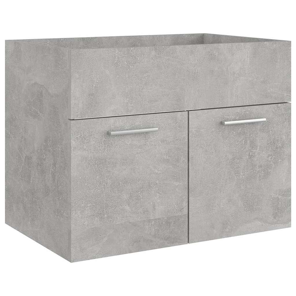 Σετ Επίπλων Μπάνιου Γκρι Σκυροδέματος από Μοριοσανίδα