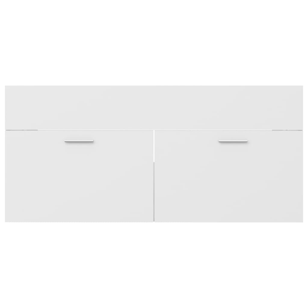 Ντουλάπι Μπάνιου με Νιπτήρα Λευκό από Μοριοσανίδα - PAKOBAZAAR