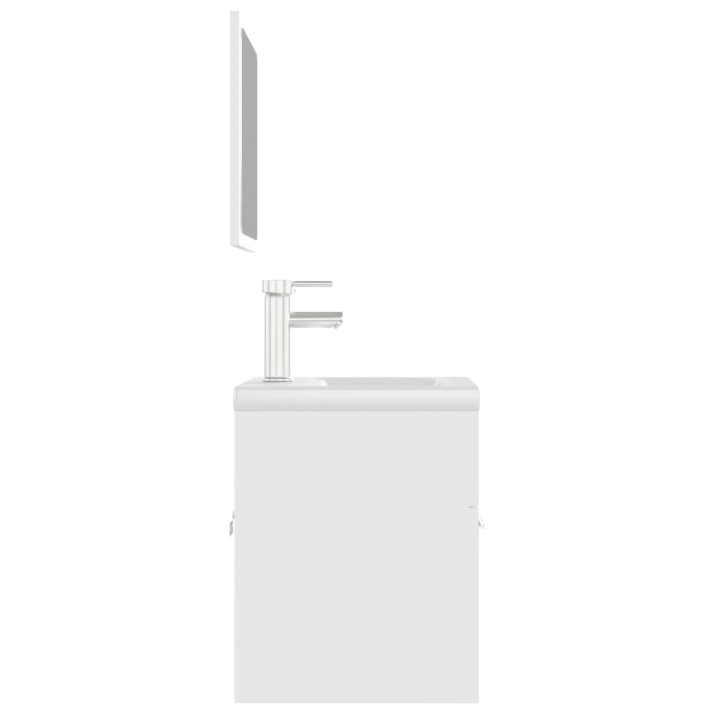 Σετ Επίπλων Μπάνιου Λευκό από Μοριοσανίδα - PAKOBAZAAR