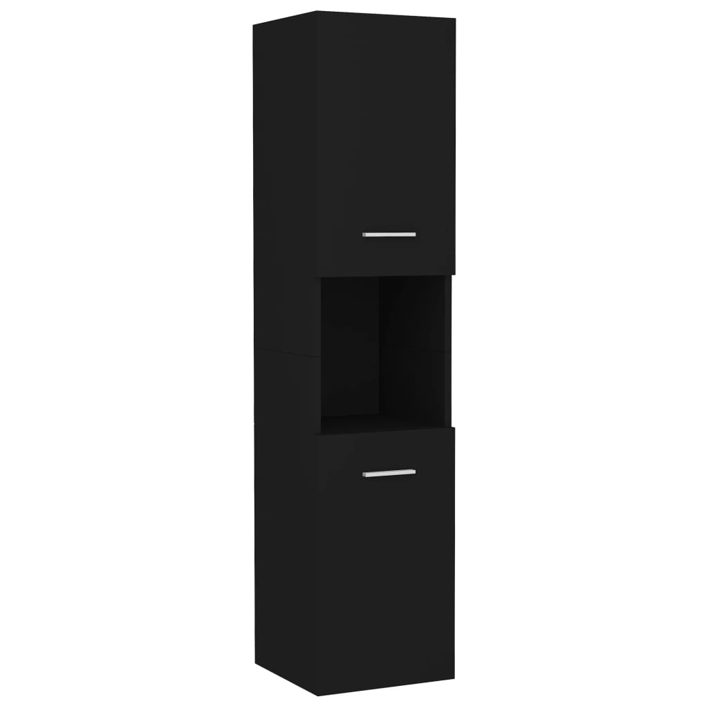 Σετ Επίπλων Μπάνιου Μαύρο από Μοριοσανίδα - PAKOBAZAAR