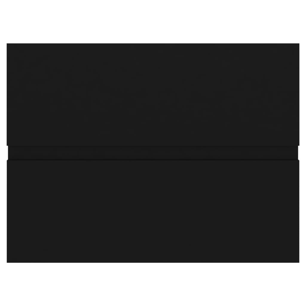 Ντουλάπι Μπάνιου με Νιπτήρα Μαύρο από Επεξ. Ξύλο - Pakobazaar