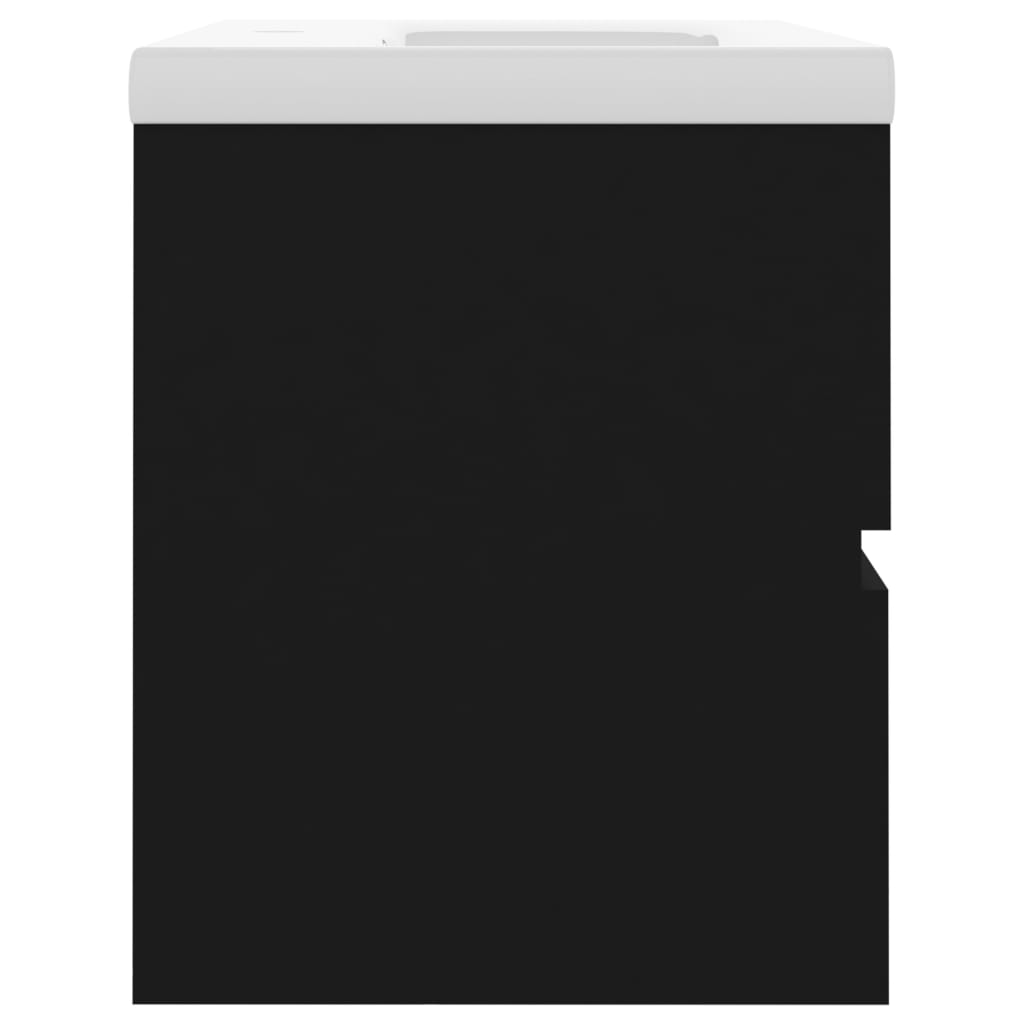 Ντουλάπι Μπάνιου με Νιπτήρα Μαύρο από Επεξ. Ξύλο - Pakobazaar