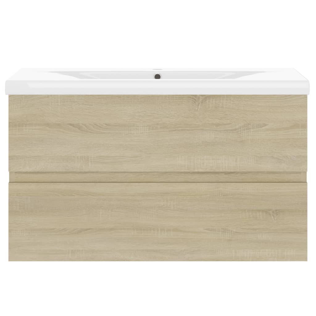 Ντουλάπι Μπάνιου με Νιπτήρα Sonoma Δρυς από Επεξ. Ξύλο - PAKOBAZAAR