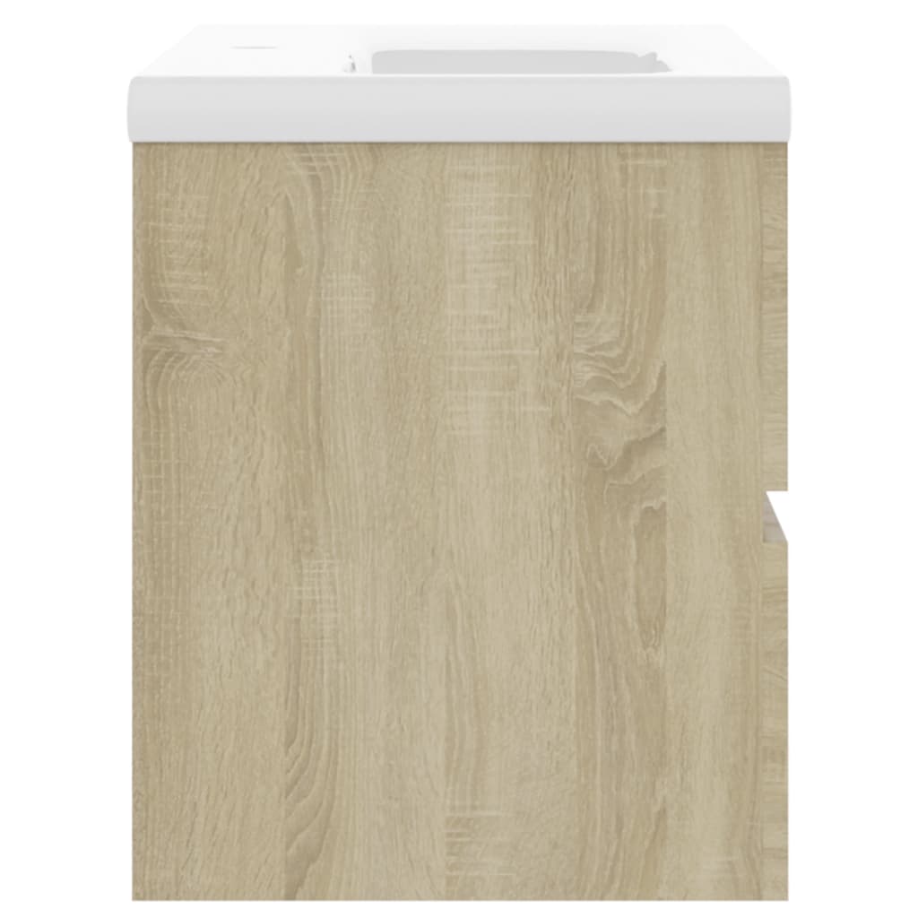 Ντουλάπι Μπάνιου με Νιπτήρα Sonoma Δρυς από Επεξ. Ξύλο - PAKOBAZAAR