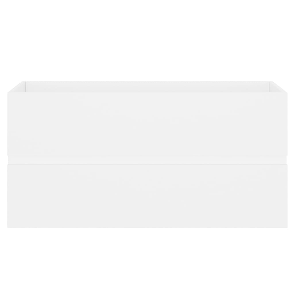 Ντουλάπι Μπάνιου με Νιπτήρα Λευκό από Επεξ. Ξύλο - PAKOBAZAAR