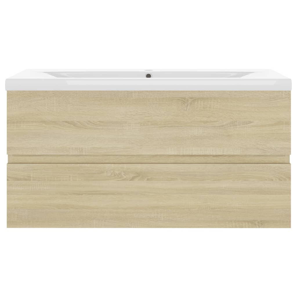 Ντουλάπι Μπάνιου με Νιπτήρα Sonoma Δρυς από Επεξ. Ξύλο - PAKOBAZAAR