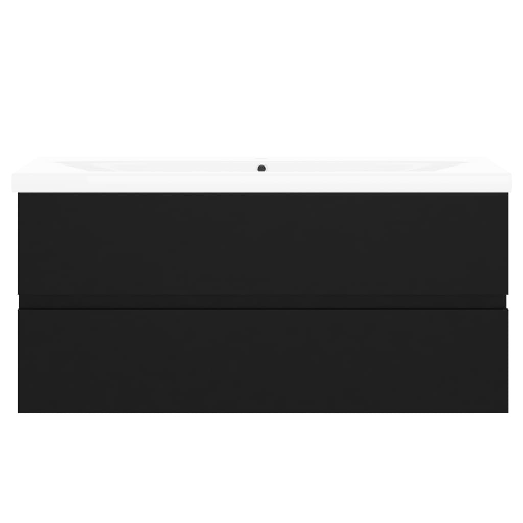 Ντουλάπι Μπάνιου με Νιπτήρα Μαύρο από Μοριοσανίδα - PAKOBAZAAR