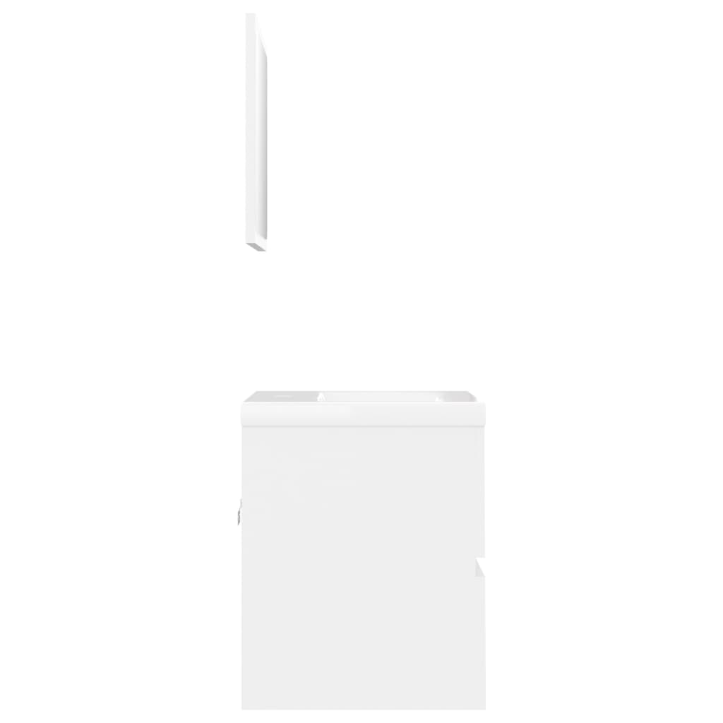 Σετ Επίπλων Μπάνιου Λευκό από Μοριοσανίδα - PAKOBAZAAR