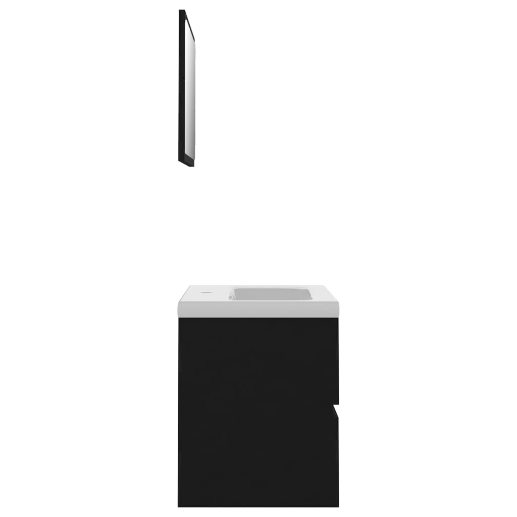 Σετ Επίπλων Μπάνιου Μαύρο από Μοριοσανίδα - PAKOBAZAAR