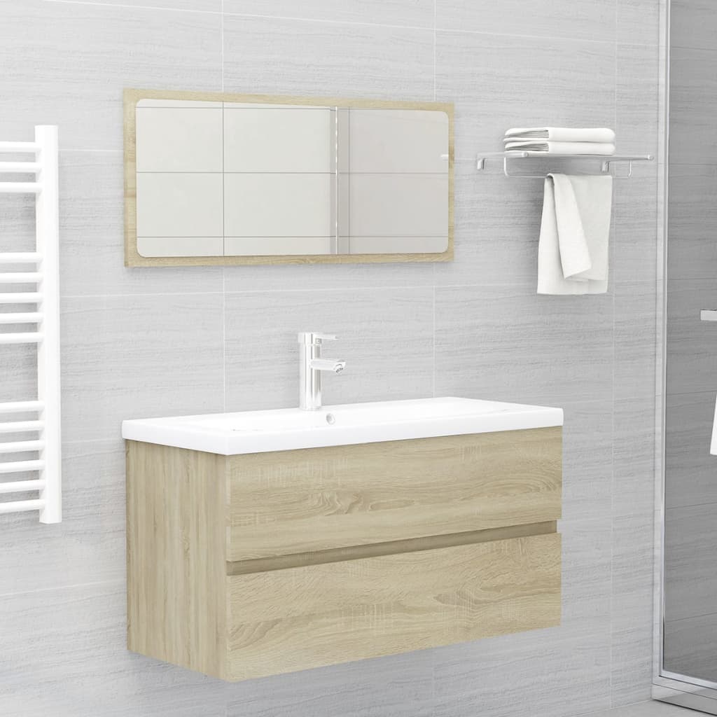 Σετ Επίπλων Μπάνιου Sonoma Δρυς από Μοριοσανίδα