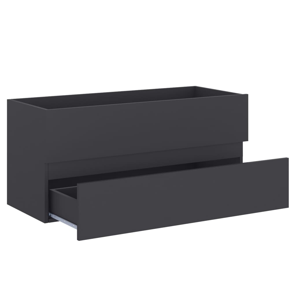 Σετ Επίπλων Μπάνιου Γκρι από Μοριοσανίδα - PAKOBAZAAR