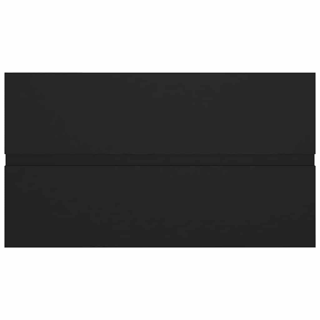 Ντουλάπι Μπάνιου με Νιπτήρα Μαύρο από Επεξεργασμένο Ξύλο - PAKOBAZAAR