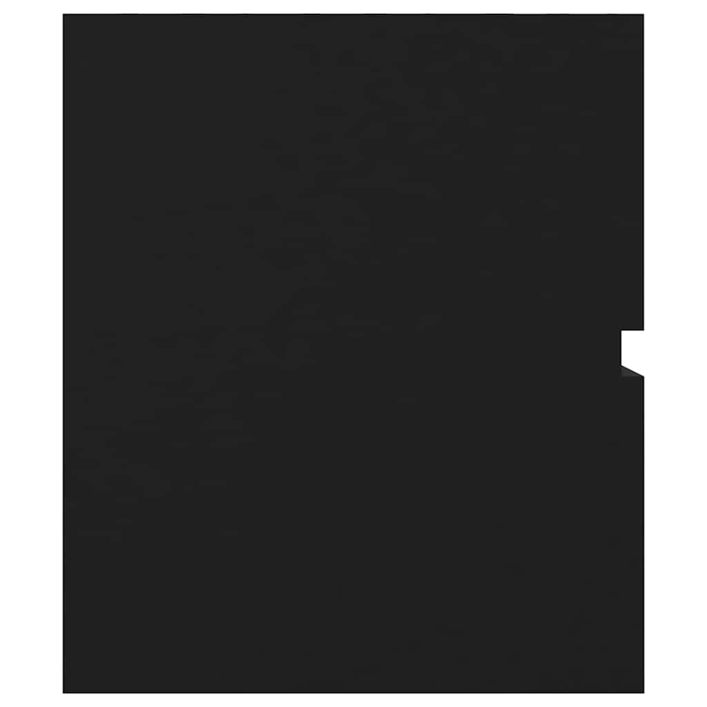 Ντουλάπι Μπάνιου με Νιπτήρα Μαύρο από Επεξεργασμένο Ξύλο - PAKOBAZAAR