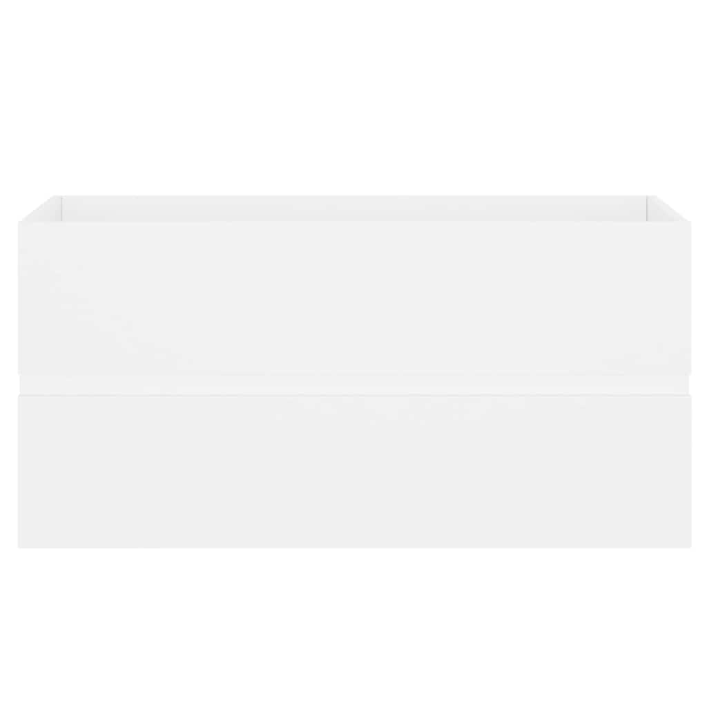 Ντουλάπι Μπάνιου με Νιπτήρα Λευκό από Επεξεργασμένο Ξύλο - PAKOBAZAAR