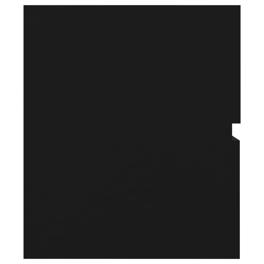 Σετ Επίπλων Μπάνιου Μαύρο από Επεξεργασμένο Ξύλο - PAKOBAZAAR