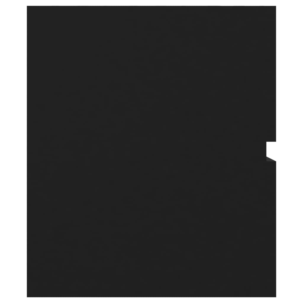 Σετ Επίπλων Μπάνιου Μαύρο από Επεξεργασμένο Ξύλο - PAKOBAZAAR