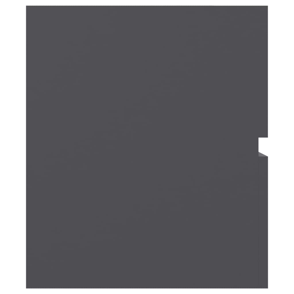 Σετ Επίπλων Μπάνιου Γκρι από Επεξεργασμένο Ξύλο