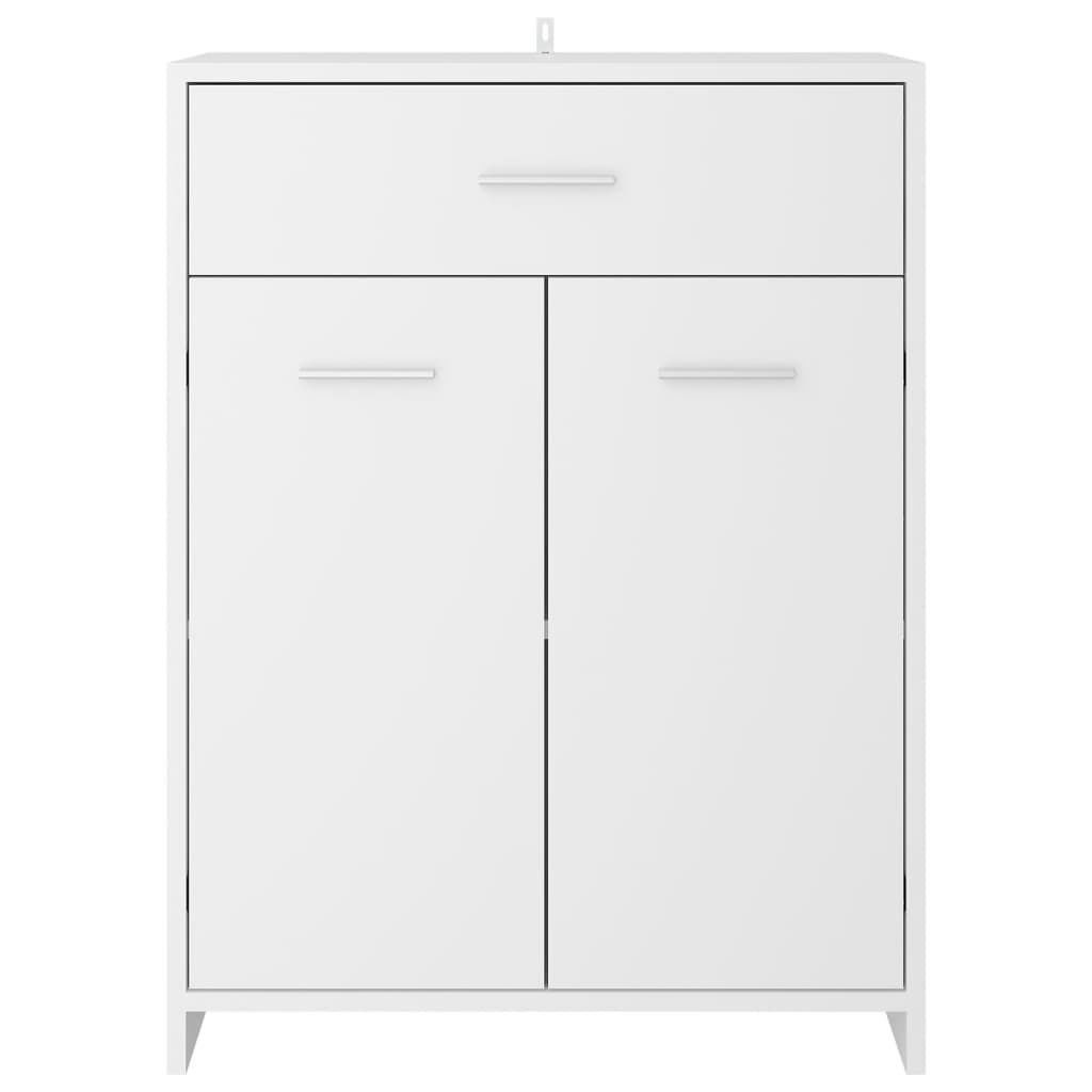 Σετ Επίπλων Μπάνιου 4 Τεμαχίων Λευκό από Επεξ. Ξύλο - Pakobazaar