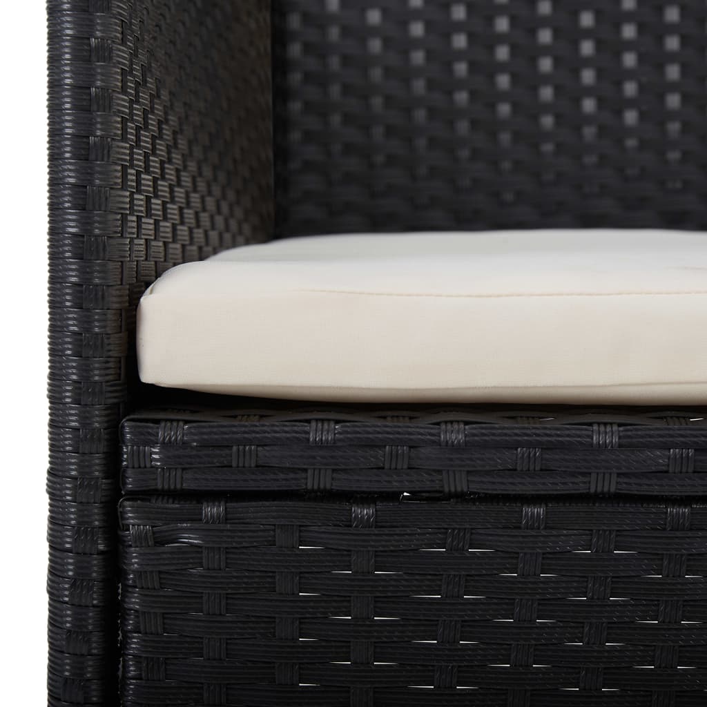 Σετ Τραπεζαρίας Κήπου 3 Τεμαχίων Μαύρο - PAKOBAZAAR