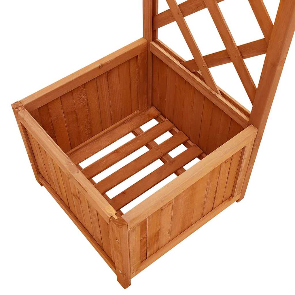 Πέργκολα Κήπου με Ζαρντινιέρες από Μασίφ Ξύλο Ελάτης