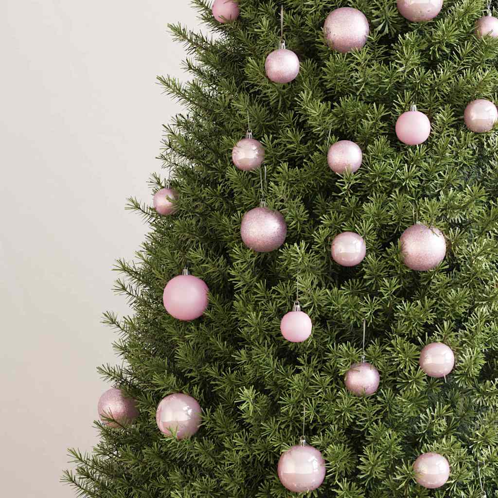 Χριστουγεννιάτικες Μπάλες Σετ 100 Τεμαχίων Ροζ