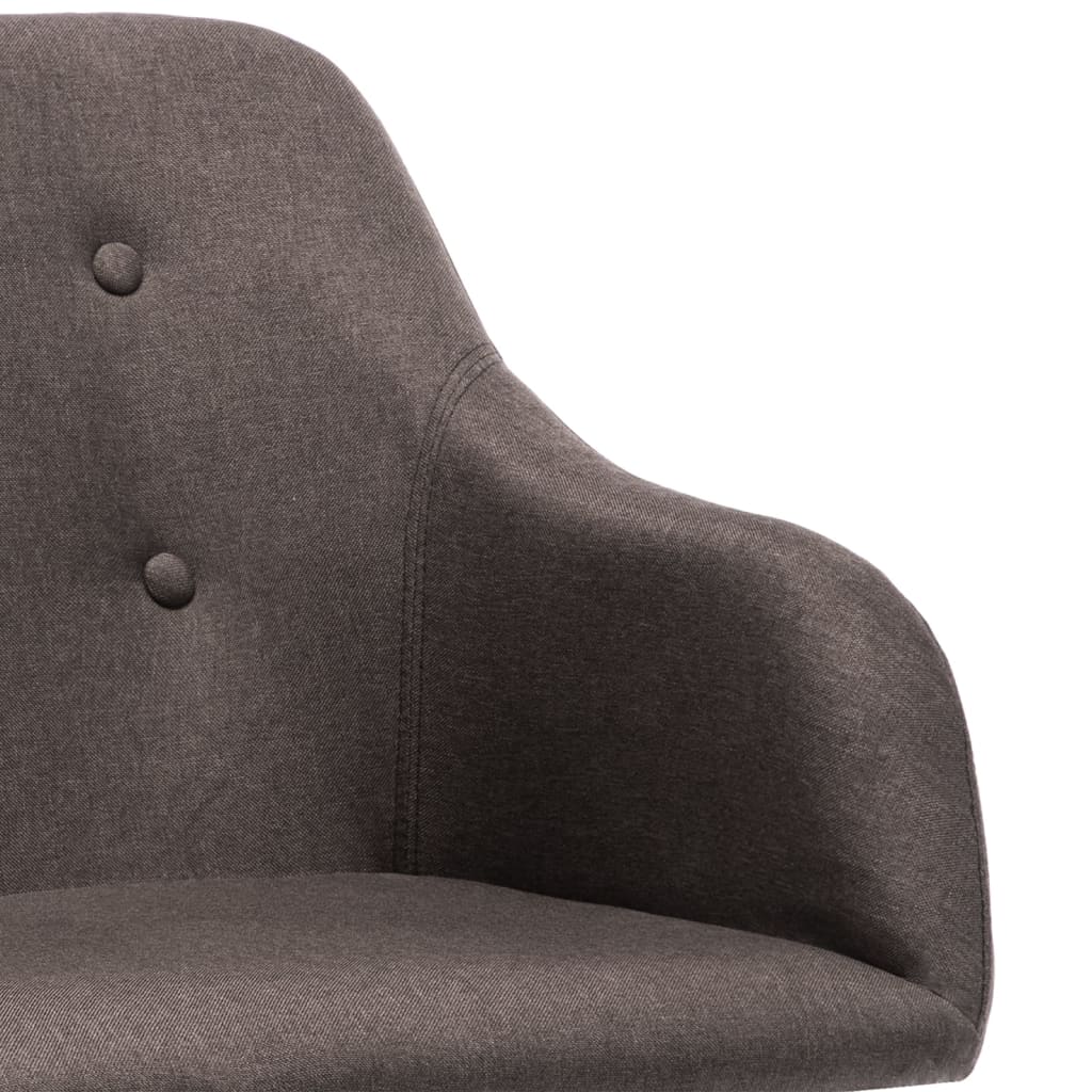 Καρέκλα Γραφείου Περιστρεφόμενη Χρώμα Taupe Υφασμάτινη