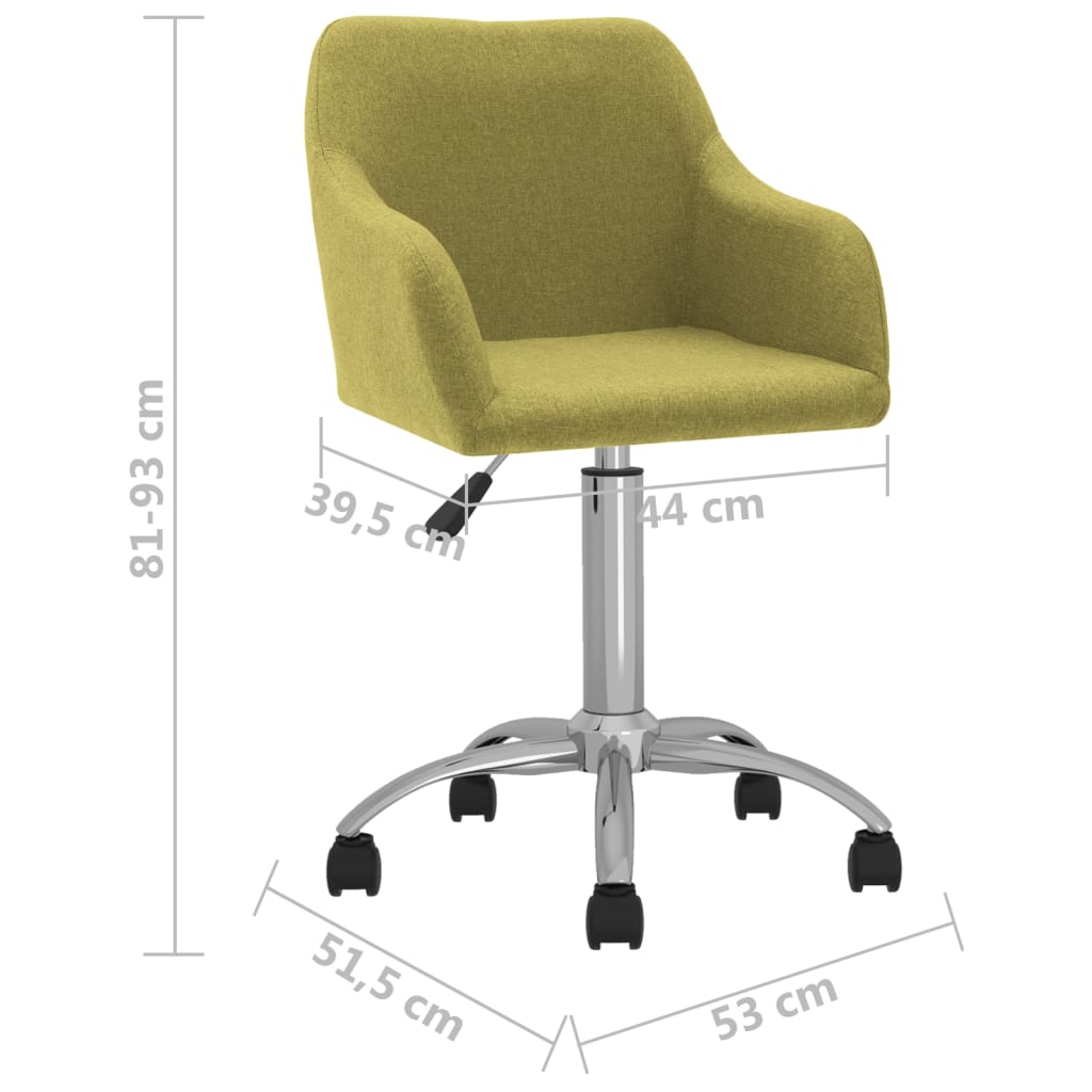 Καρέκλα Γραφείου Περιστρεφόμενη Πράσινη Υφασμάτινη
