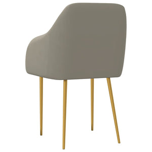 Καρέκλες Τραπεζαρίας 2 τεμ. Ανοιχτό Γκρι Βελούδινες