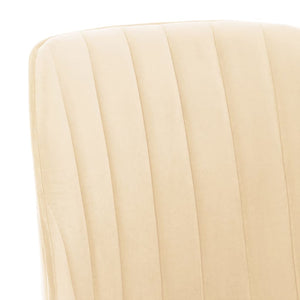 Καρέκλα Τραπεζαρίας Περιστρεφόμενη Κρεμ Βελούδινη