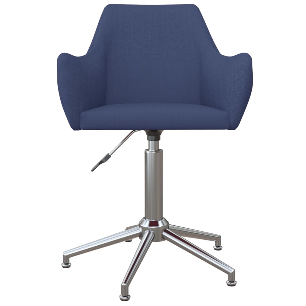 Πολυθρόνες Τραπεζαρίας Περιστρεφόμενες 2 τεμ. Μπλε Υφασμάτινες