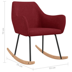 Κουνιστή Πολυθρόνα Μπορντό Υφασμάτινη - Pakobazaar