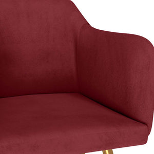 Καρέκλες Τραπεζαρίας 2 τεμ. Μπορντό Βελούδινες