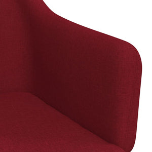 Καρέκλα Τραπεζαρίας Περιστρεφόμενη Μπορντό Υφασμάτινη