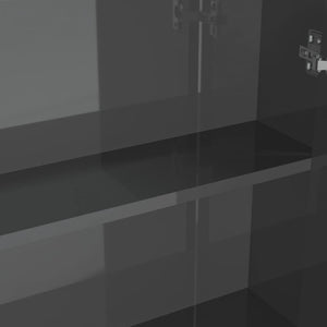Ντουλάπι Μπάνιου με Καθρέφτη Γκρι 60 x 15 x 75 εκ. από MDF