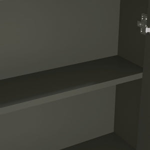 Ντουλάπι Μπάνιου με Καθρέφτη Γκρι 60 x 15 x 75 εκ. από MDF
