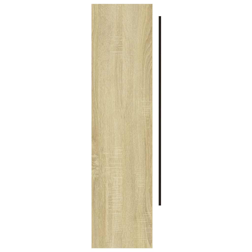 Ντουλάπι Μπάνιου με Καθρέφτη 80x15x60 εκ. Λευκό/Δρυς από MDF