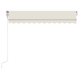 Τέντα Αυτόματη με LED & Αισθητήρα Ανέμου Κρεμ 350x250 εκ. - Pakobazaar