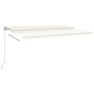 Τέντα Συρόμενη Χειροκίνητη με LED Κρεμ 500 x 300 εκ. - Pakobazaar