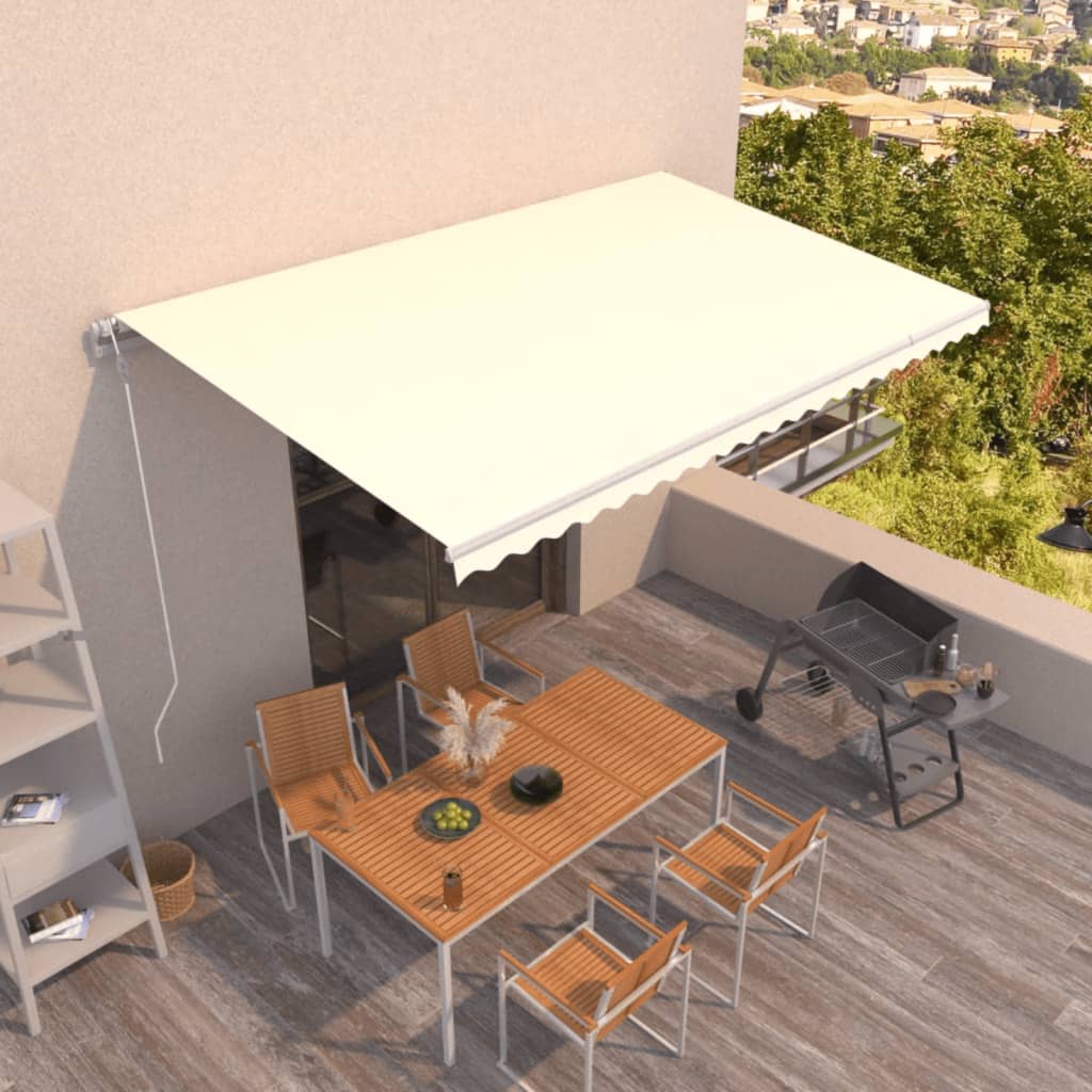 Τέντα Συρόμενη Αυτόματη Κρεμ 500 x 300 εκ. - Pakobazaar