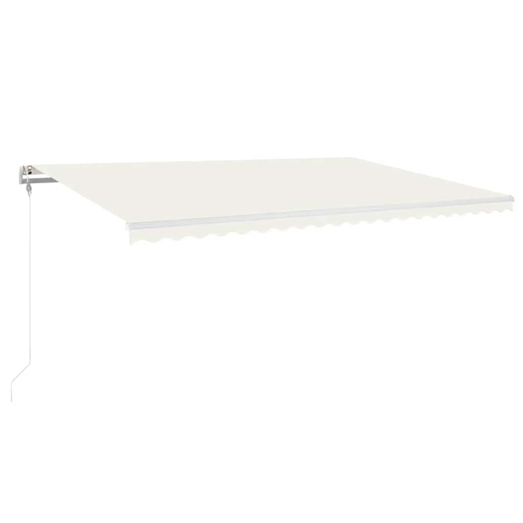 Τέντα Αυτόματη με LED & Αισθητήρα Ανέμου Κρεμ 500 x 300 εκ. - Pakobazaar
