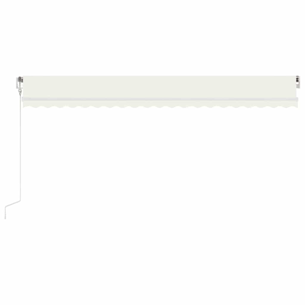 Τέντα Αυτόματη με LED & Αισθητήρα Ανέμου Κρεμ 500 x 300 εκ. - Pakobazaar