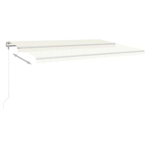 Τέντα Αυτόματη με LED & Αισθητήρα Ανέμου Κρεμ 500 x 300 εκ. - Pakobazaar