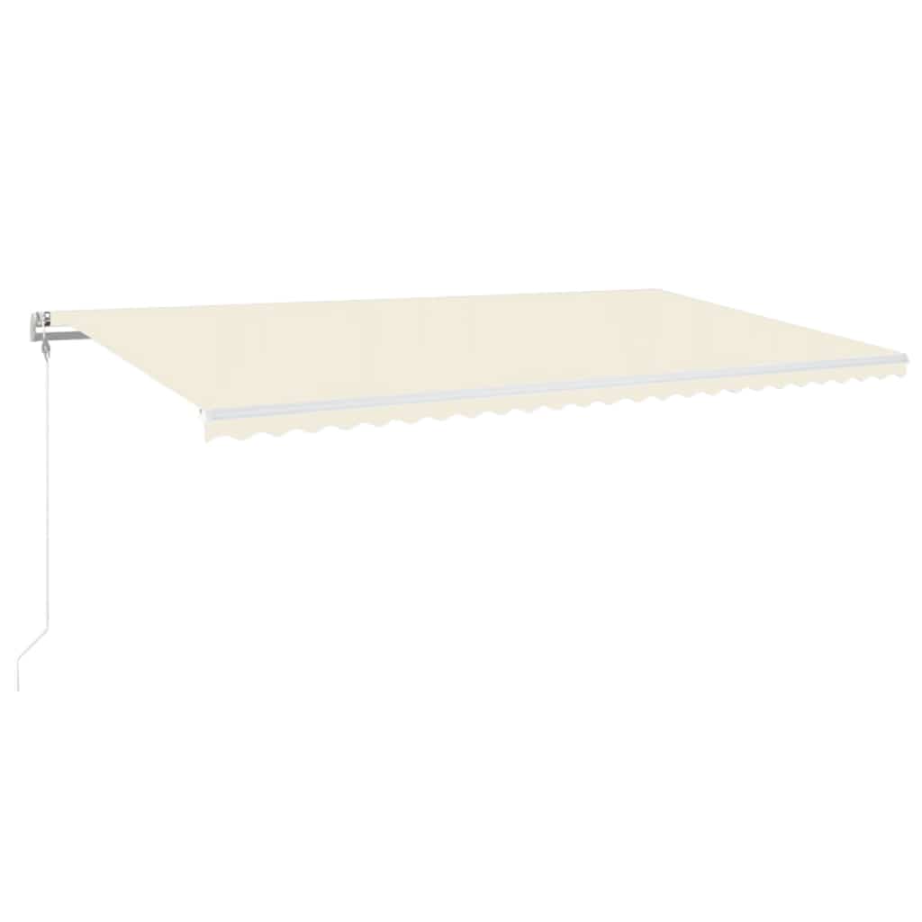 Τέντα Αυτόματη με LED & Αισθητήρα Ανέμου Κρεμ 600 x 300 εκ. - Pakobazaar