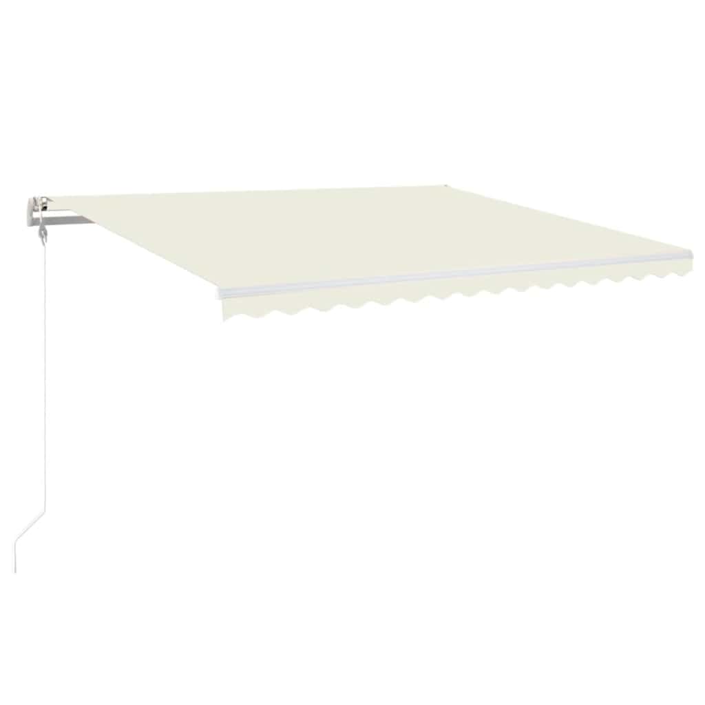 Τέντα Αυτόματη με LED & Αισθητήρα Ανέμου Κρεμ 400x350 εκ. - Pakobazaar
