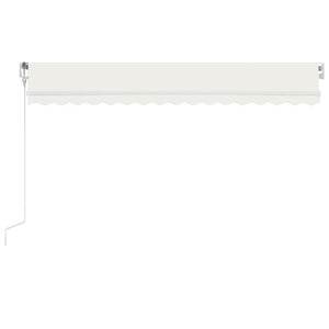 Τέντα Αυτόματη με LED & Αισθητήρα Ανέμου Κρεμ 400x350 εκ. - Pakobazaar