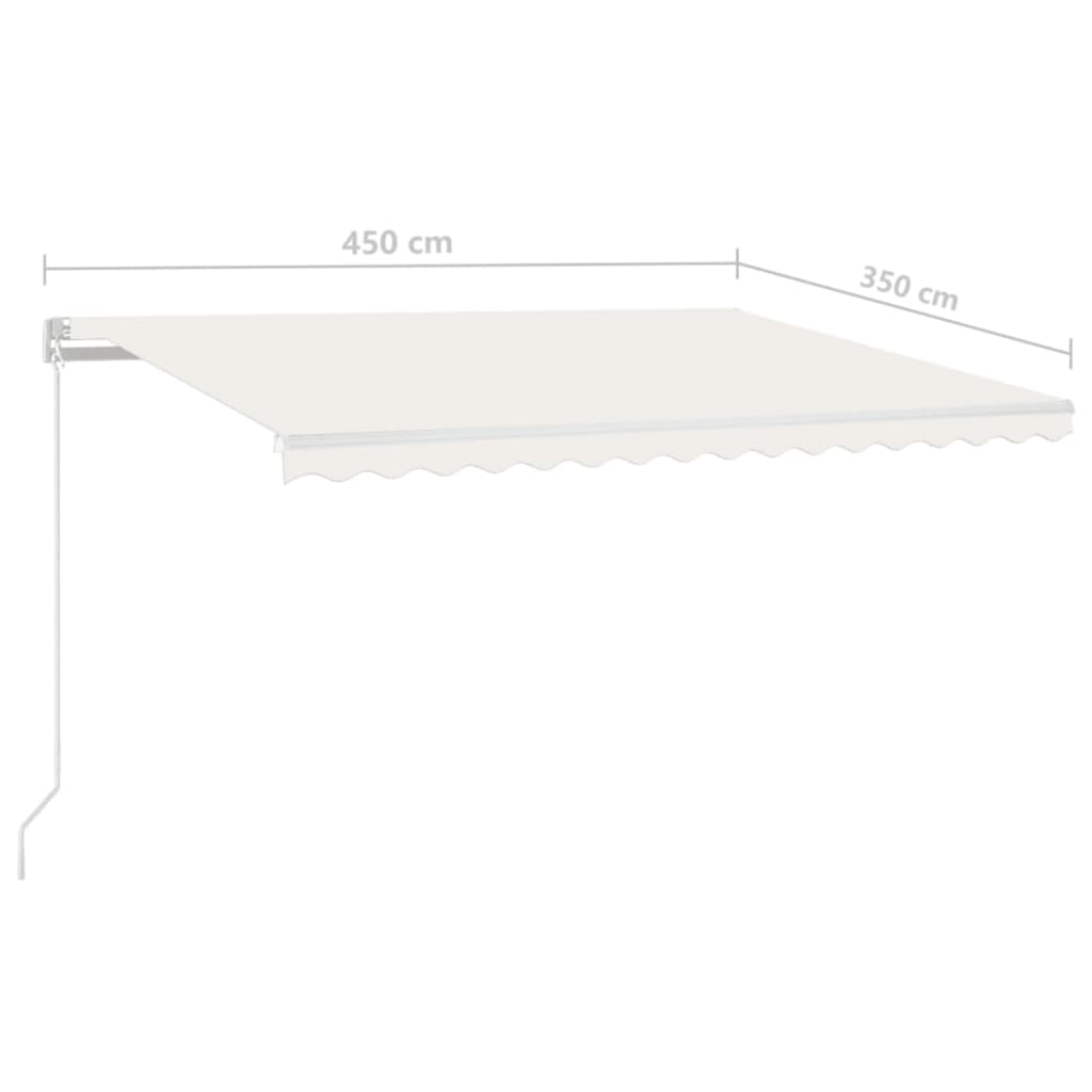 Τέντα Συρόμενη Χειροκίνητη Κρεμ 450 x 350 εκ. - PAKOBAZAAR